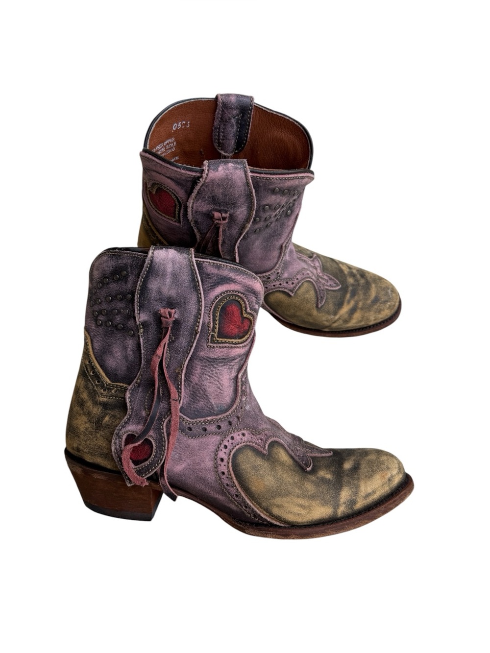 Dan Post Corazon de Libertad Heart Leather Cowboy Boots